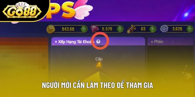 Người mới cần làm theo để tham gia